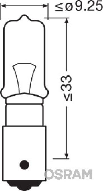 Bec 12V H21W set 10 buc Osram