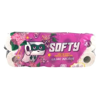 Hartie igienica Softy, Liliac, 3 stratuti, 12 m, 10 role/set de la Xtra Time Srl