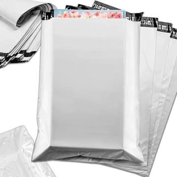 Set 50 buc pungi curierat 19x25 + 5cm alb