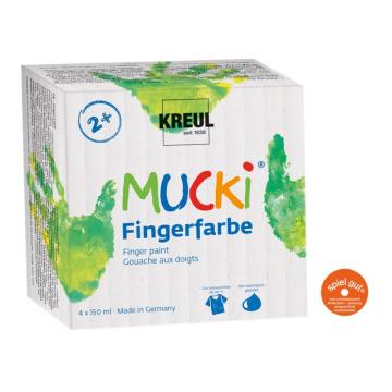 Joc desen Finger Paint Mucki, set 4 x 150 ml