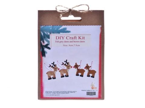 Kit DIY Craft Ren textil maro 9cm S/4 2M