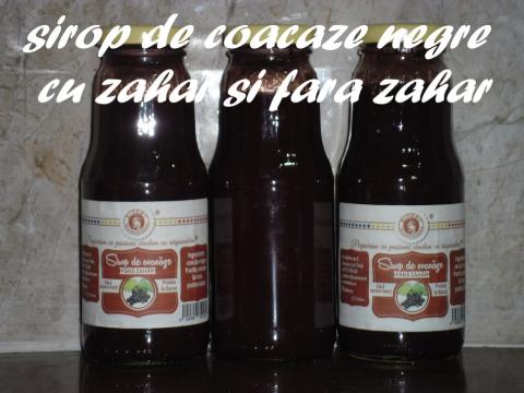 Sirop de coacaze negre cu zahar si fara zahar
