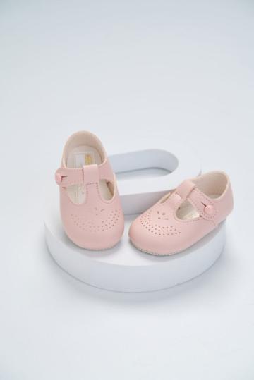 Pantofi botez B 080 - roz de la Andreeatex