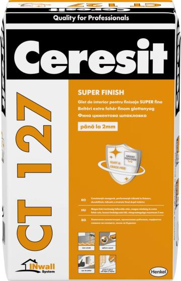 Glet pentru finisaje fine la interior Ceresit CT 127 20Kg