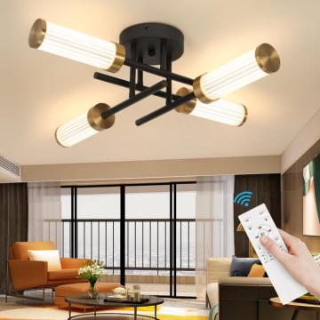 Lampa plafon cu 4 leduri si telecomanda, 17W cu 3 culori