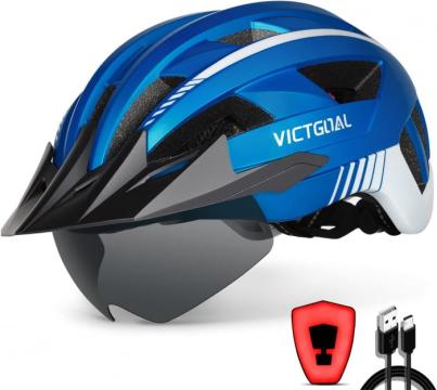 Casca de bicicleta cu ochelari magnetici detasabili de la Molifag Srl