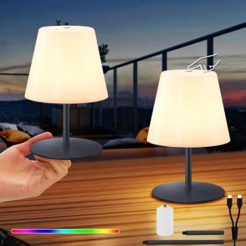 Lampi de masa de 9 x 9 x 17 cm, 7 culori RGB, incarcare USB
