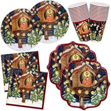 Set vesela unica folosinta pentru petreceri 96 piese