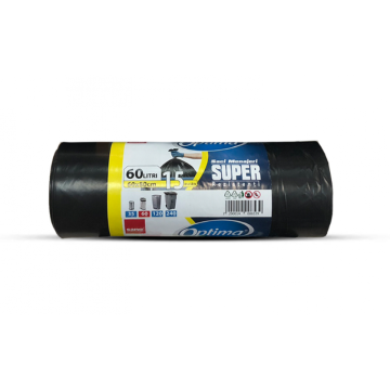 Saci gunoi Optima Super 60litri,15,60*80 negri