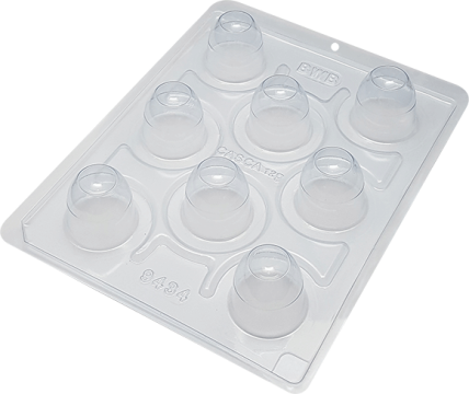 Forma ciocolata Trufa Concava, 8 cavitati, 37.5mmxh30mm de la Hermes Natural Products Srl