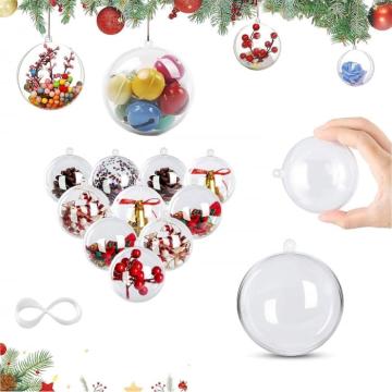 Globuri transparente din plastic 6 cm cu deschidere cu filet