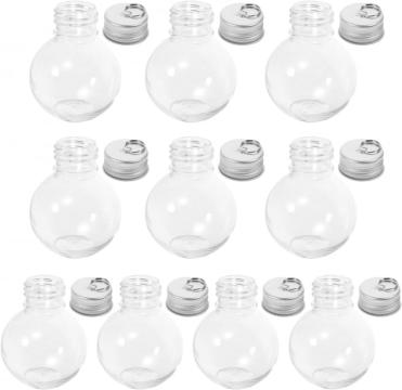 Globuri decorare pom sarbatori transparente pentru umplere