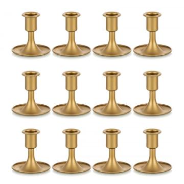 Suporti auriti pentru lumanari, set 12 bucati de la Molifag Srl