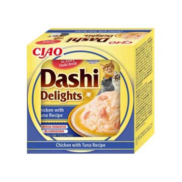 Hrana umeda Churu pisici Supa Dashi Delights de pui cu ton de la Club4Paws Srl