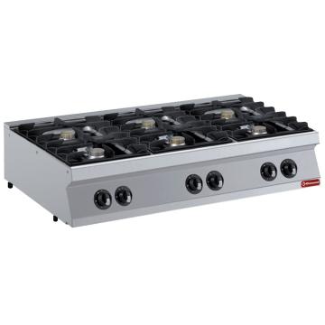 Aragaz pentru gaz 6 incendii, arzatoare 6x 5,5 kW Pop de la Clever Services SRL