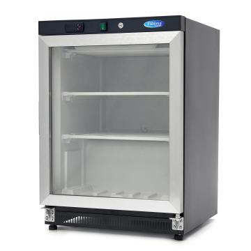 Congelator cu usa de sticla, capacitate 200 l, negru Maxima de la Clever Services SRL