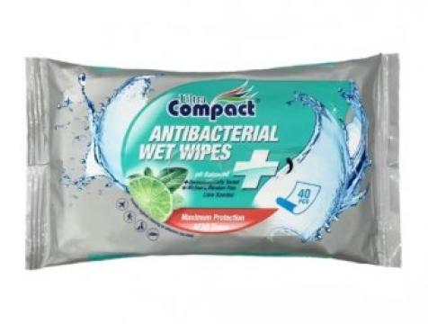 Servetele umede antibacteriene Ultra Compact 40 buc/pachet de la Supermarket Pentru Tine Srl
