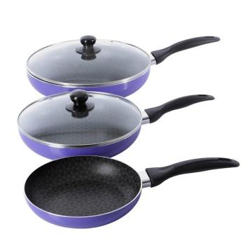 Set 3 tigai antiaderente din otel inoxidabil Spider Pan + 2
