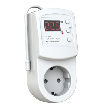 Termostat digital Terneo RZ - 16A 230V, montaj in priza