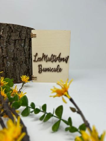 Felicitare din lemn La Multi Ani, Bunicule!