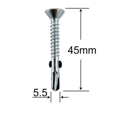 Surub autoforant cu aripi 5.5x45mm - 250 buc/cutie
