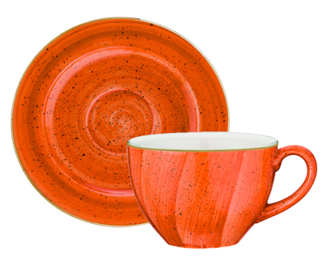Ceasca si farfurioara din portelan Bonna Terracota 230ml