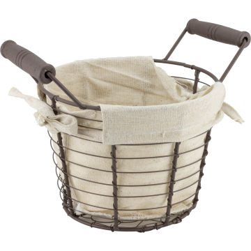 Cos servire paine rotund Raki 20x16x16,5cm din metal