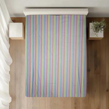 Cearceaf pat simplu dimensiuni:140x210, 100% bumbac standard de la Vision Craft Textile Srl