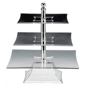 Display cu trei niveluri Raki, 35x35xh44cm, policarbonat