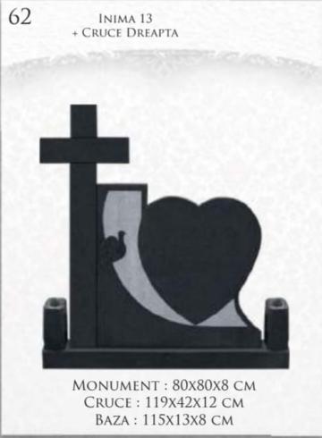 Monument inima 13 + cruce dreapta