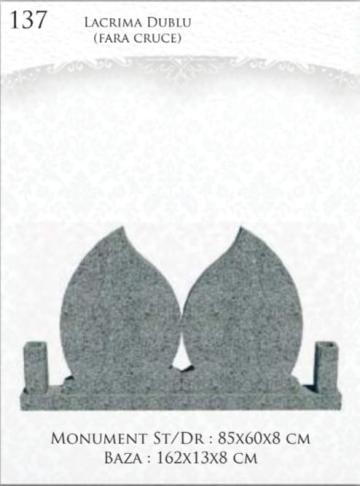 Monument lacrima dublu (fara cruce)