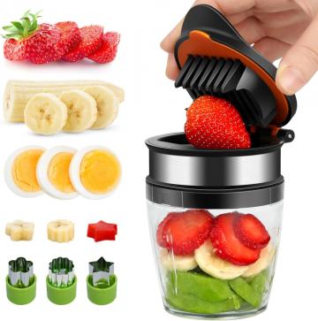 Feliator cu pahar pentru oua, fructe, legume, set cu 3 forme de la Molifag Srl