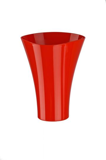 Ghiveci Fala plastic, 17x21,5cm, rosu