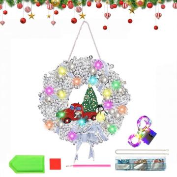 Coroana cu instalatie LED pentru ornat cu diamante 5D DIY