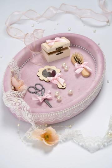 Set tavita mot - roz vintage de la Andreeatex