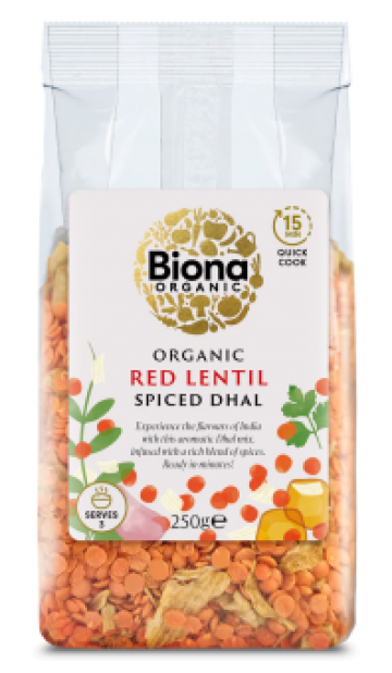 Dhal cu linte rosie si condimente bio 250g Biona