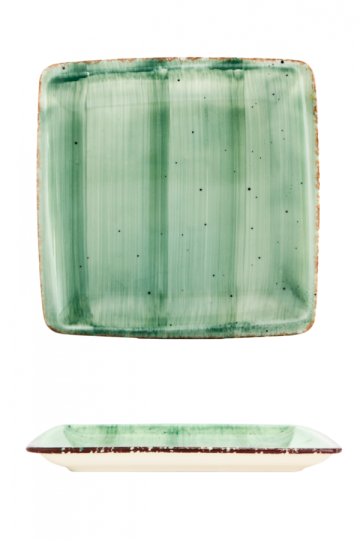 Farfurie patrata Gural colectia green 19x19cm MN0180497 de la Kalina Textile SRL