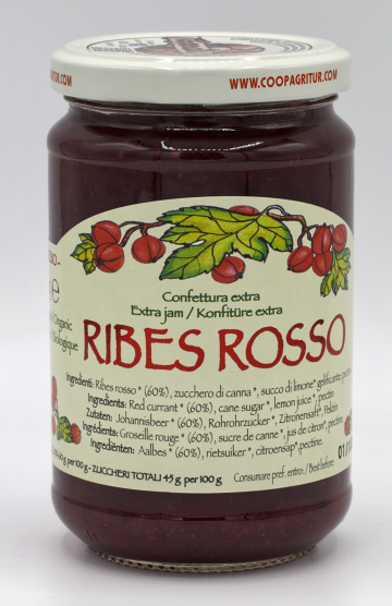 Gem de coacaze rosii Eco, 330 gr