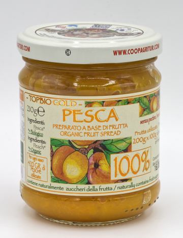 Gem de piersici eco, fruct 100%, 210 gr