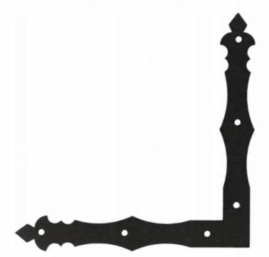 Coltar plat decorativ 150x150x25x2.5mm NAD1C