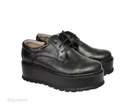 Pantofi negri dama cu talpa inalta 5, 37