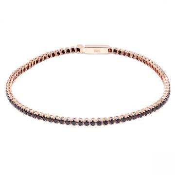 Bratara Tennis Genova aur roz 14K