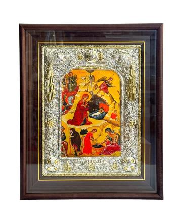 Icoana argintata Nasterea 1101-925 de la Sorana Prodcom Srl