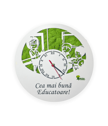 Ceas Cea mai buna Educatoare cu licheni naturali