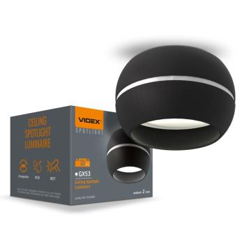Spot de tavan Videx pentru lampa GX53 VL-SPF16A-B de la Casa Cu Bec Srl
