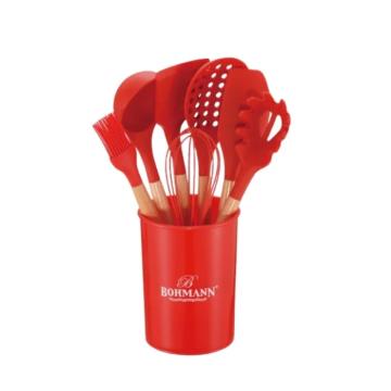 Set ustensile bucatarie Bohmann BH-7678-8, 8 piese, rosu