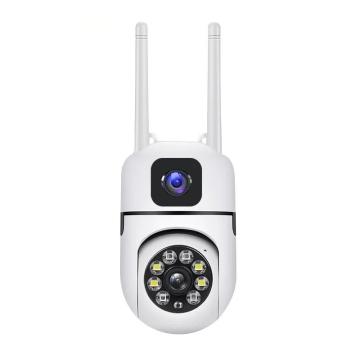 Camera video de supraveghere dubla cu doua lentile Wireless