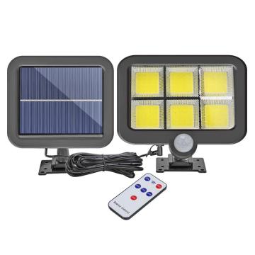 Proiector solar cu 120 LED COB, inclus senzor de lumina