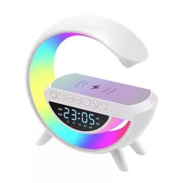 Statie incarcare wireless 3 in 1 cu lampa RGB si boxa