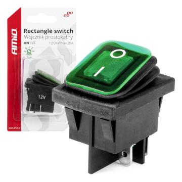 Intrerupator on/off, 12/24V, dreptunghiular, waterproof de la Auto Care Store Srl